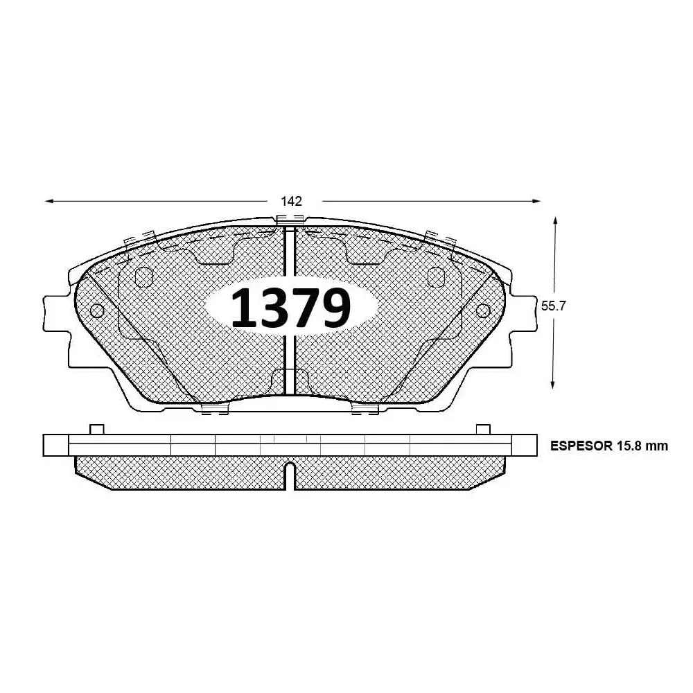 PASTILLA FRENO MAZDA 3 2.0 15-18 | CX3 2.0 16-18 142MM GTX