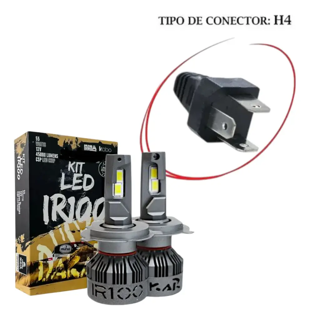 KIT LED H-4 IR100 45000 LUMENES DAKAR