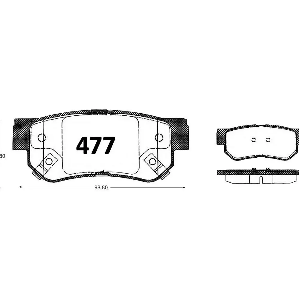 PASTILLA FRENO HYUNDAI SONATA | TUCSON | KIA SPORTAGE | SSANGYONG GTX