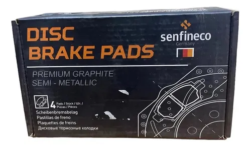 PASTILLA FRENO TOYOTA YARIS 1.5 14-22 SENFINECO (21349 FRASSLE BRASIL) (21722 GTX) (04465-09020)
