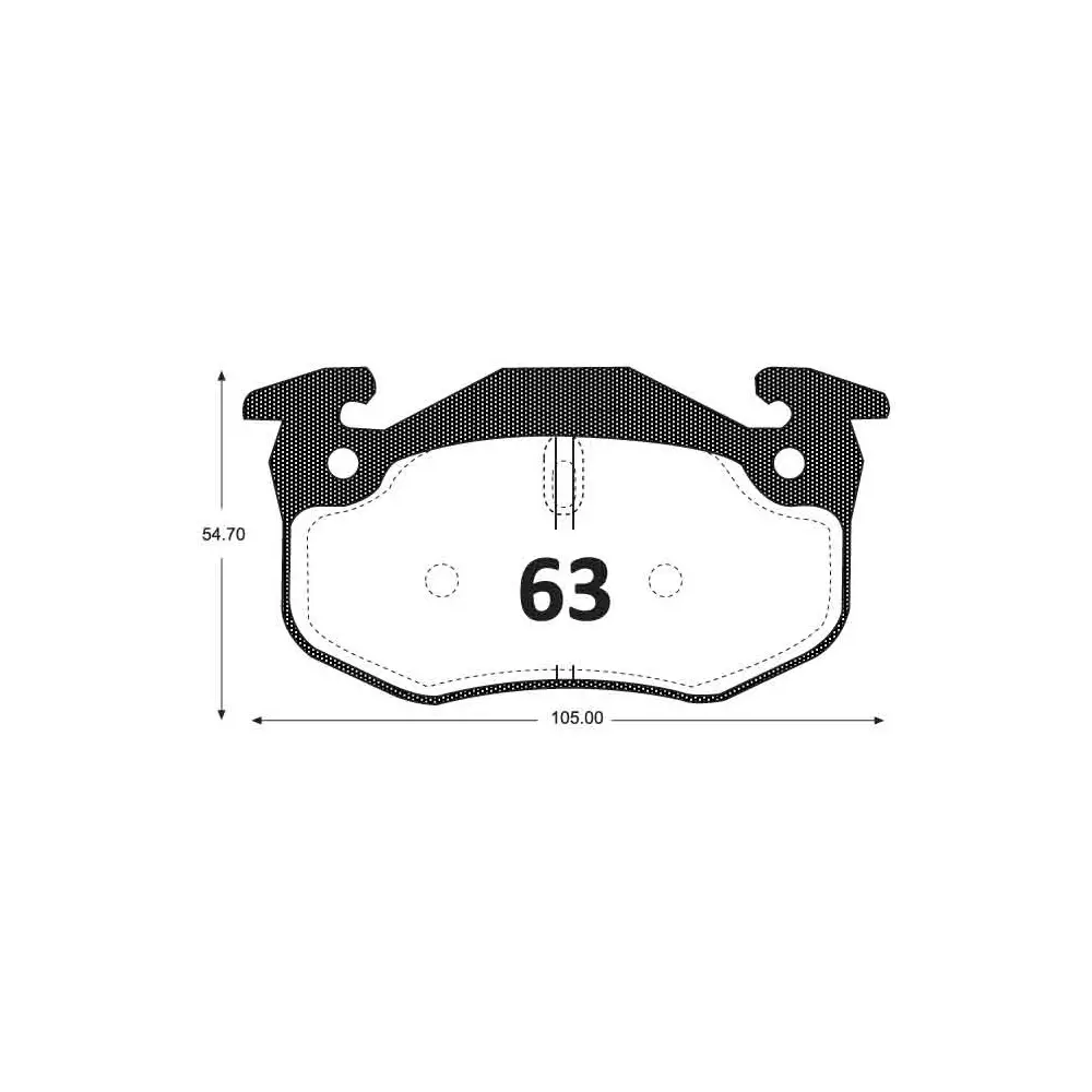 PASTILLA FRENO RENAULT CLIO 13-19 | PEUGEOT 306 105MM TRASERAS GTX