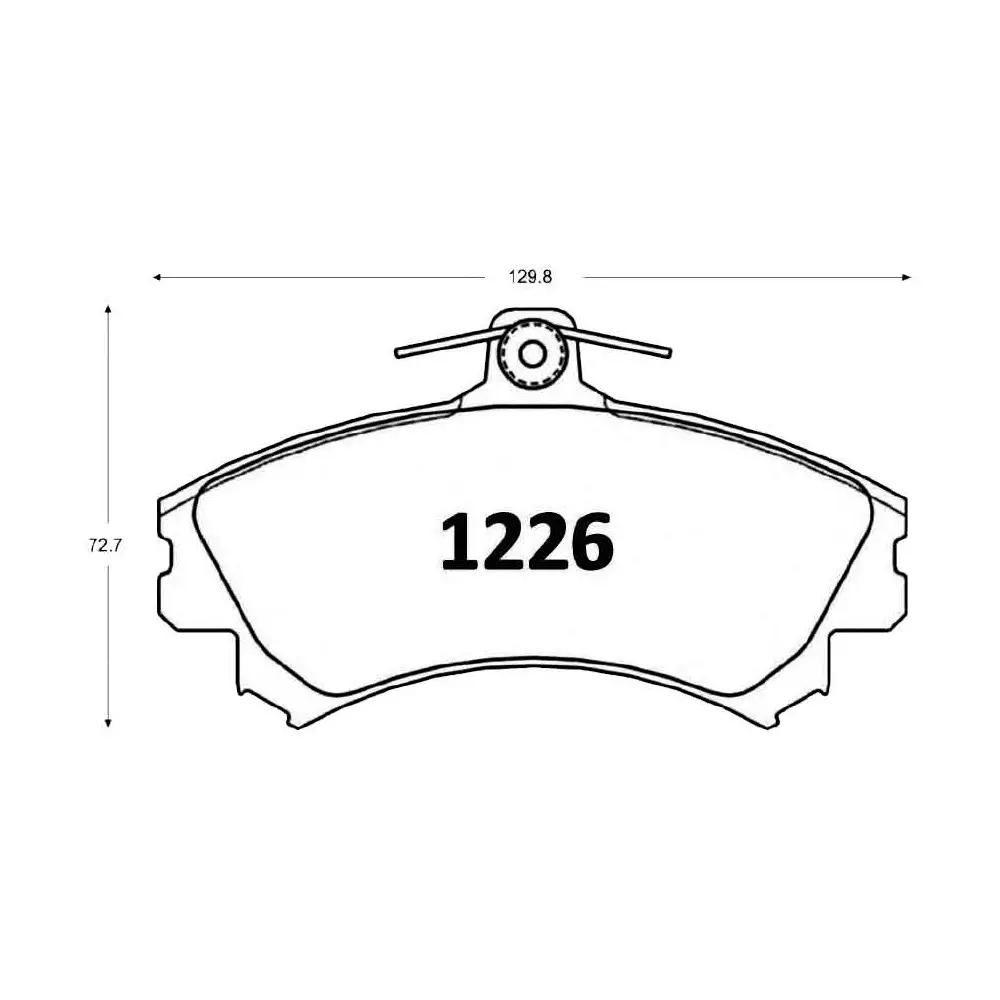 PASTILLA FRENO BAIC X25 1.5 17- | HAIMA 2 1.3 12- 129.8MM GTX