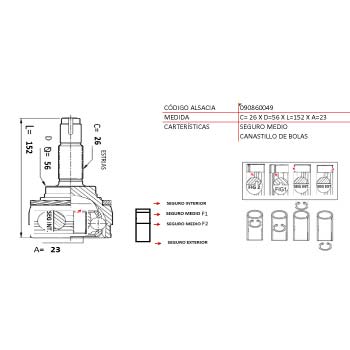 HOMOCINETICA TOYOTA TERCEL 90-99/COROLLA/XL 26*23*56 REXTON CH (TO-014)