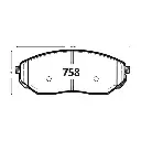PASTILLA FRENO KIA SORENTO 2.5-3.5 02-10 155MM GTX