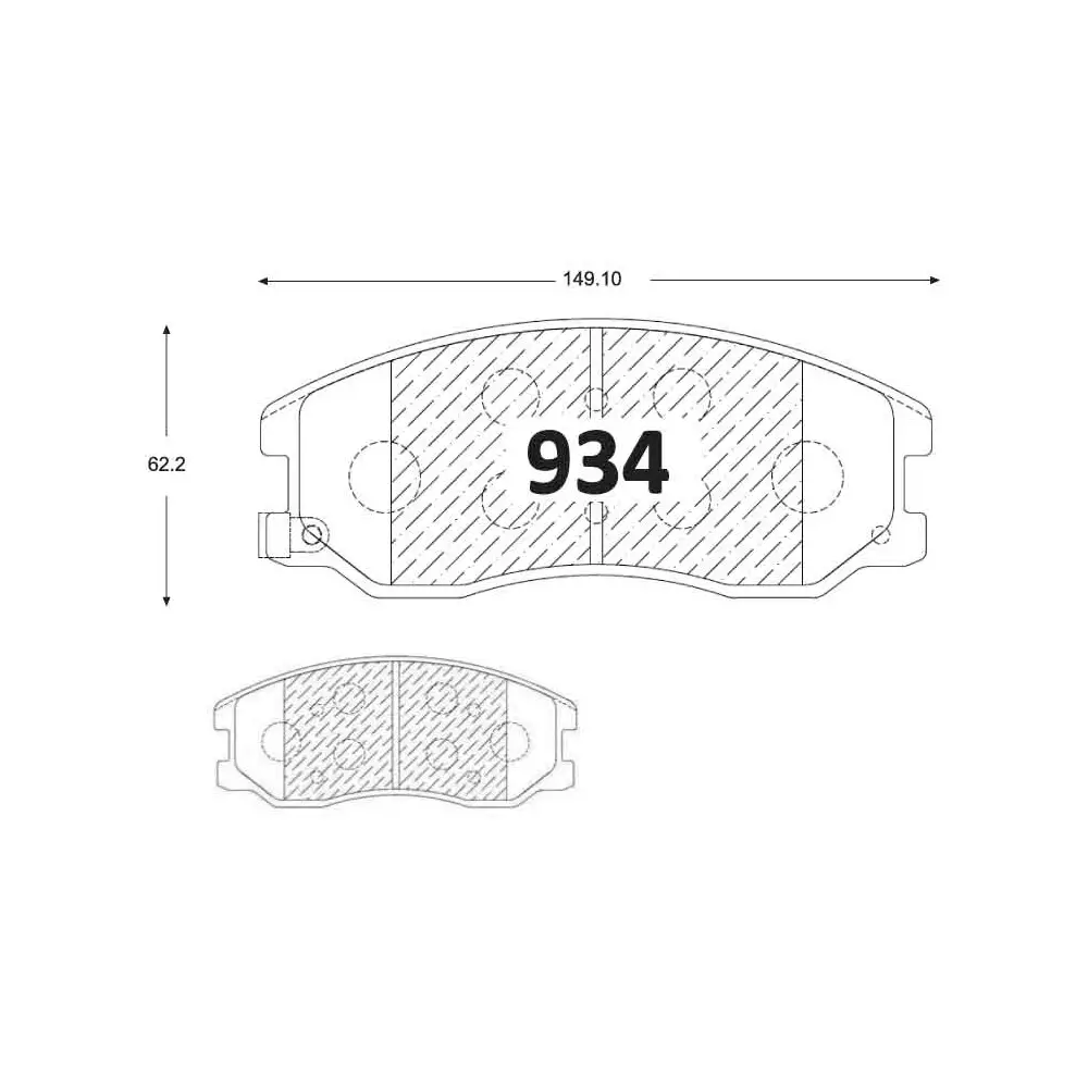 PASTILLA FRENO CHEVROLET CAPTIVA 07-18 | EQUINOX 07-08 149.1MM ITAL-BRAKE GTX