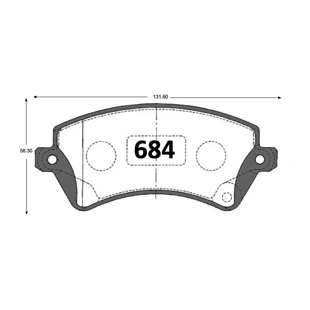 PASTILLA FRENO TOYOTA COROLLA 1.8 04-09 | COROLLA 1.6 05-07 131.6MM GTX 