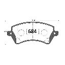 PASTILLA FRENO TOYOTA COROLLA 1.8 04-09 | COROLLA 1.6 05-07 131.6MM GTX 