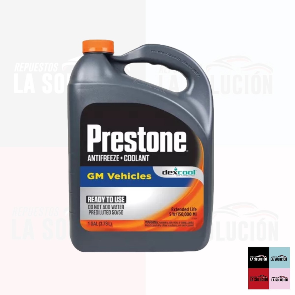 ANTICONGELANTE PRESTONE 50/50 DEXCOOL NARANJO
