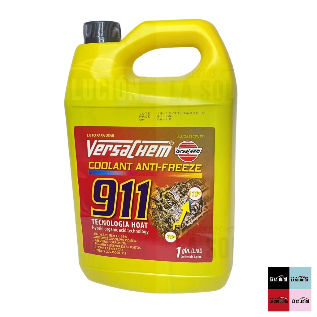 ANTICONGELANTE VERDE VERSACHEM -16 G° 911 GALON AMARILLO