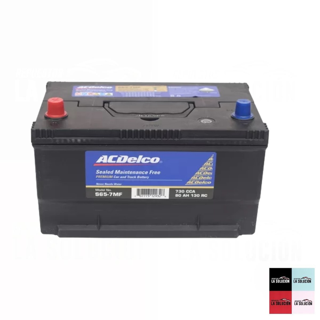 BATERIA 80 AMPERES ACDELCO 730CCA S65-7 MF POSITIVO IZQUIERDO  F-150/RAM LLEVA 2