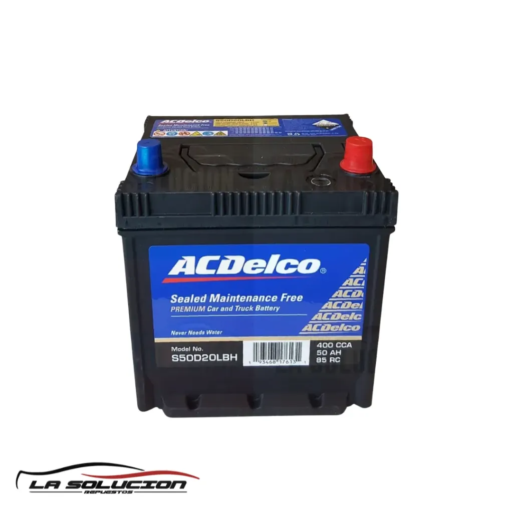 BATERIA 50 AMPERES ACDELCO S50D20LBH POSITIVO DERECHO AUTOS KIA VARIOS