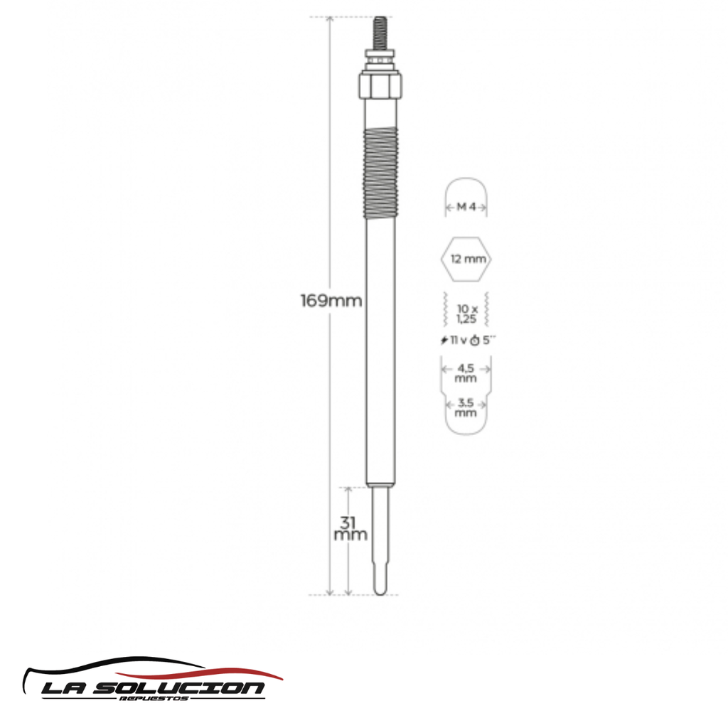 BUJIA INCANDESCENTE MITSUBISHI L200 07-16 PM-402 JP (1820-A006T) 