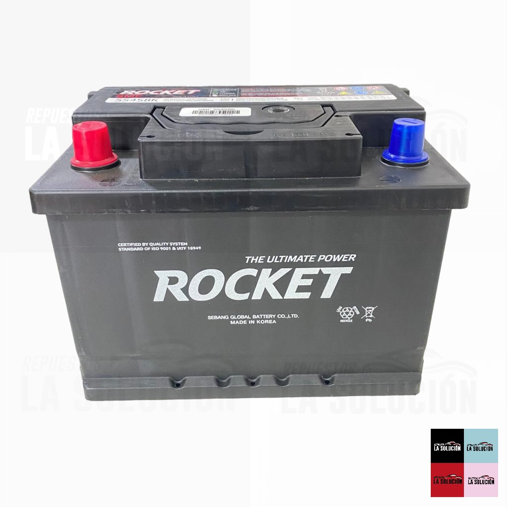 BATERIA 55 AMPERES ROCKET POSITIVO IZQUIERDO  400 CCA