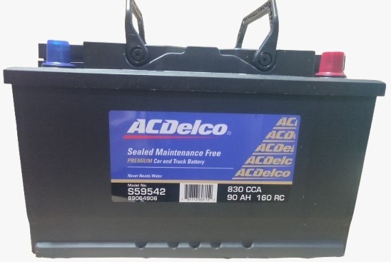 BATERIA 90 AMPERES ACDELCO S59542 830 CCA SMF POSITIVO DERECHO (CHICA)