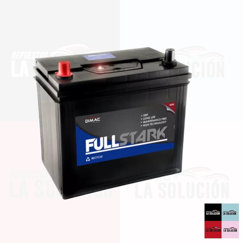 BATERIA 45 AMPERES FULLSTARK AZUL 330 CCA POSITIVO IZQUIERDO BI-BORNE