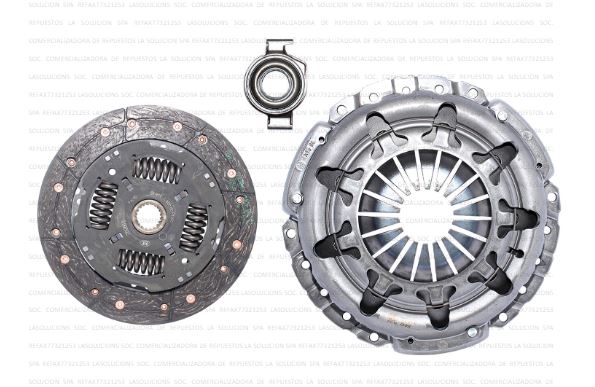 KIT EMBRAGUE FIAT PALIO 1.3 05-08/SIENA 1.3 04-11 190MM LUK 3PCS UB2C2