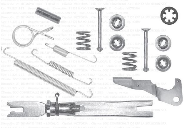 JUEGO ACCESORIOS FRENO TRASERO (TAMBOR) PEUGEOT PARTNER 03-12/CITROEN XSARA/BERLINGO MX IZQUIERDO  UB00