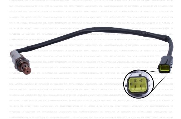 SENSOR OXIGENO CHEVROLET OPTRA 1.6/SPARK 1.0 ENCHUFE CUADRADO LARGO CH (96291099) UB4C2