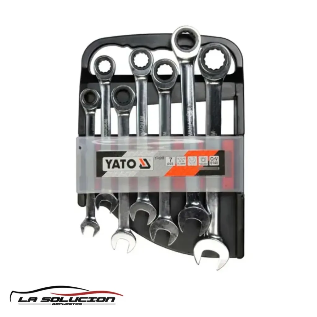 [13849] JUEGO LLAVES PUNTA-CORONA C/CHICHARRA 7 PIEZAS YATO