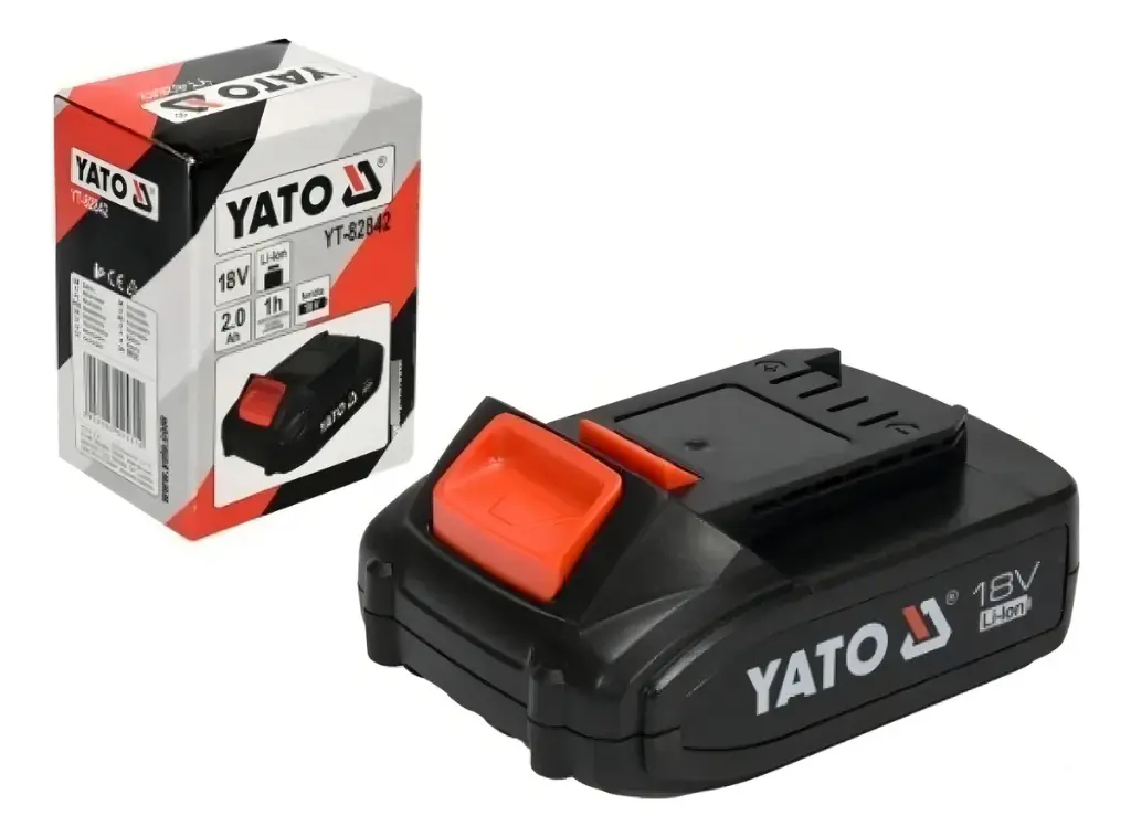 BATERIA DE TALADRO Y DE IMPACTO INALAMBRICO 18V 2.0AH LI-ION YATO UB00