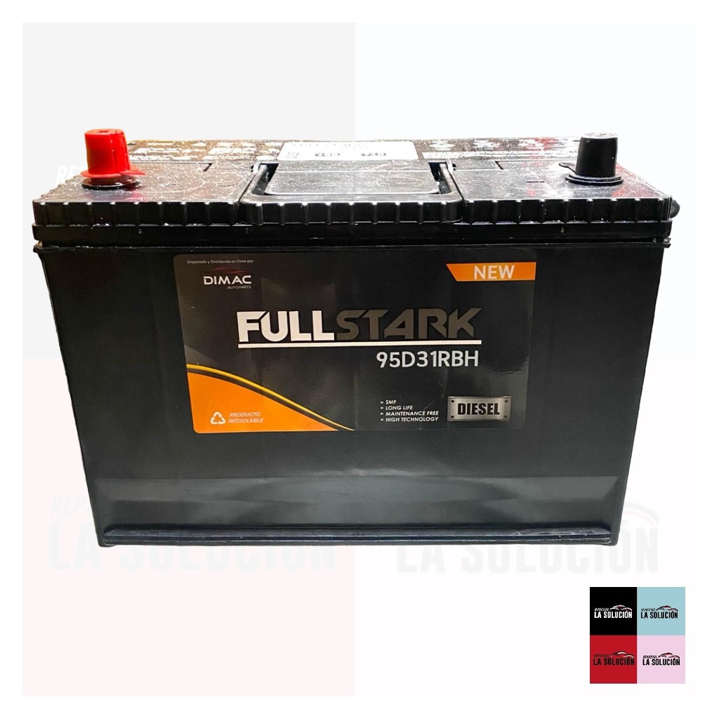 BATERIA 90 AMPERES FULLSTARK GOLD 710 CCA POSITIVO IZQUIERDO