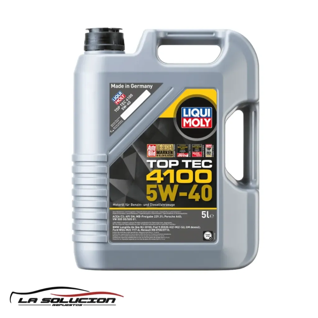 [15444] ACEITE LIQUI MOLY 5W40 TOP TEC 4100 5 LITROS DIESEL/BENCINA