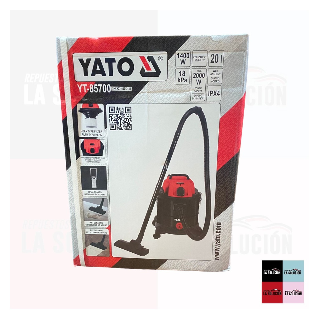 ASPIRADORA ELECTRICA INDUSTRIAL 220V 1400W 20L YATO UB00