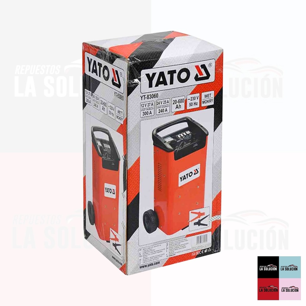 CARGADOR PARTIDOR BATERIA ELECTRICO 12/24V 20/600AH YATO UB00