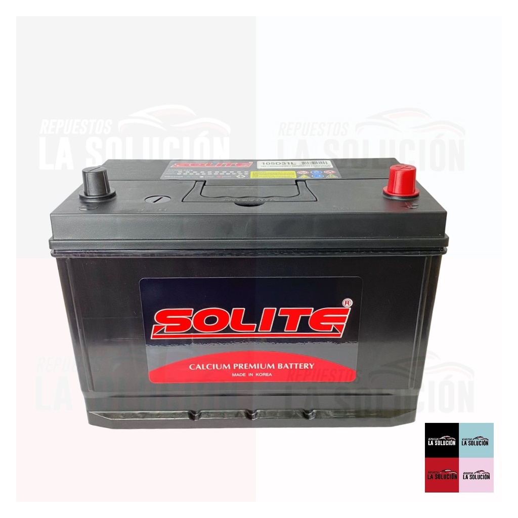 BATERIA 90 AMPERES SOLITE 750 CCA POSITIVO DERECHO