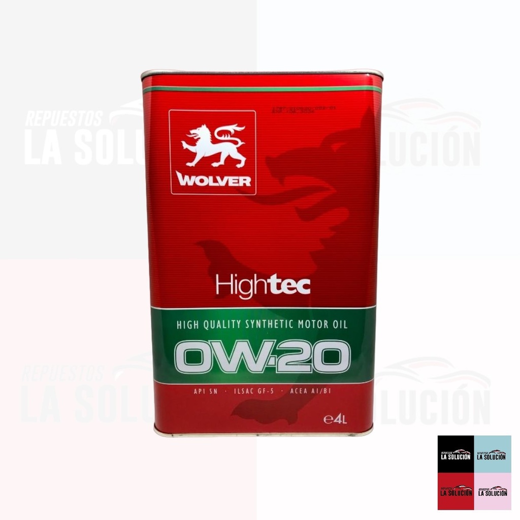 ACEITE WOLVER 0W20 HIGHTECH 4LT UB00