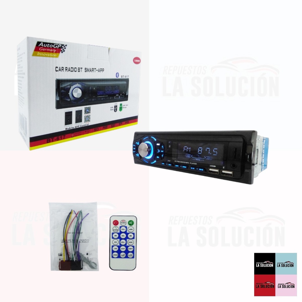 RADIO AUTOGP MODELO 617 1200 WATT USB X2