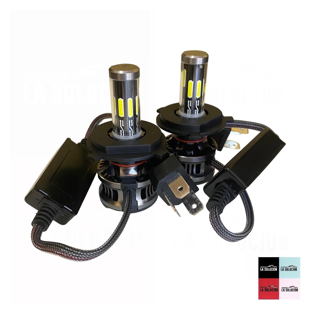 KIT LED H-4 12000 LUMENES SIN LUPA 12/24V 360° CON CANBUS