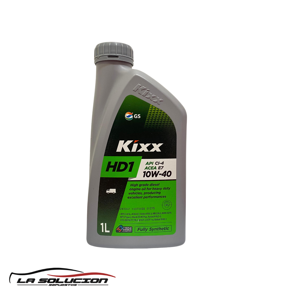 ACEITE KIXX 10W40 HD1 BENCINA Y DIESEL API CI-4/SL ACEA E7-12 1 LITRO