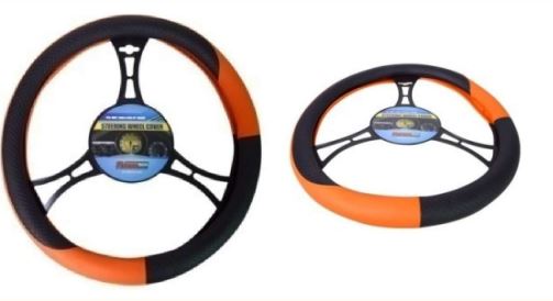 CUBRE VOLANTE NEGRO-NARANJO TALLA M