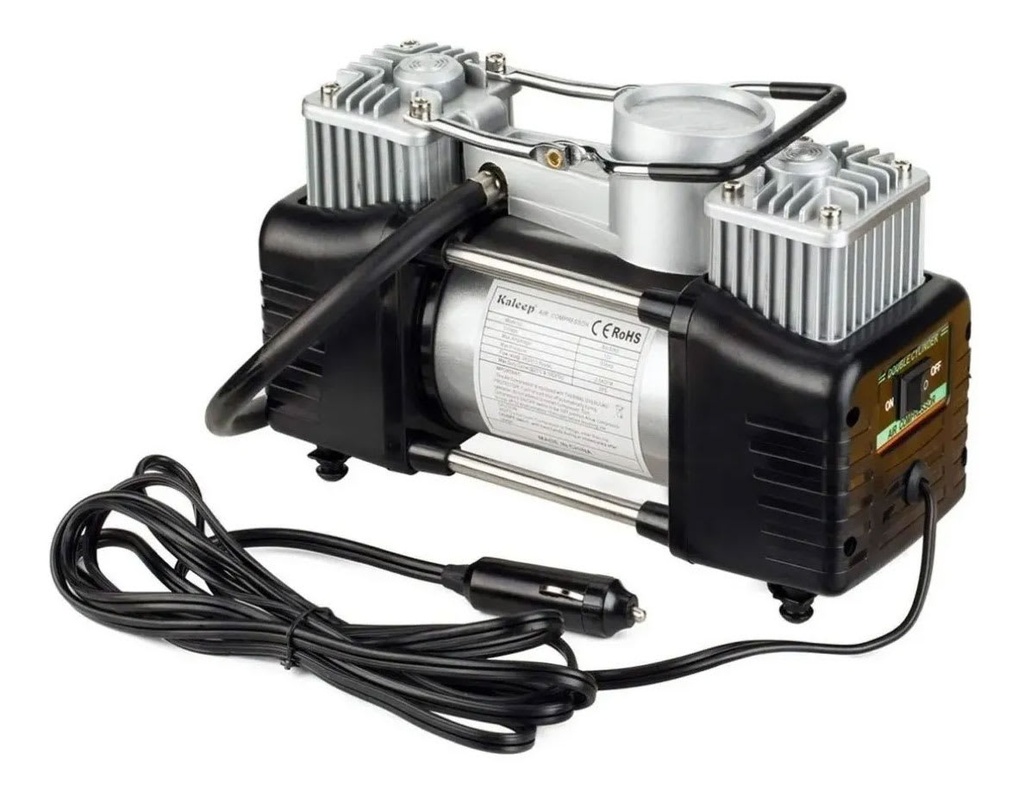 COMPRESOR DE AIRE CON RELOJ 2 PISTONES LATERALES 150PSI