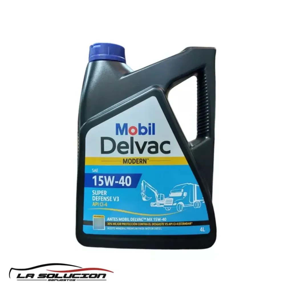 [21672] ACEITE MOBIL 15W40 DELVAC MODERN SEMI-SINTETICO DIESEL-BENCINA DPF 4LT