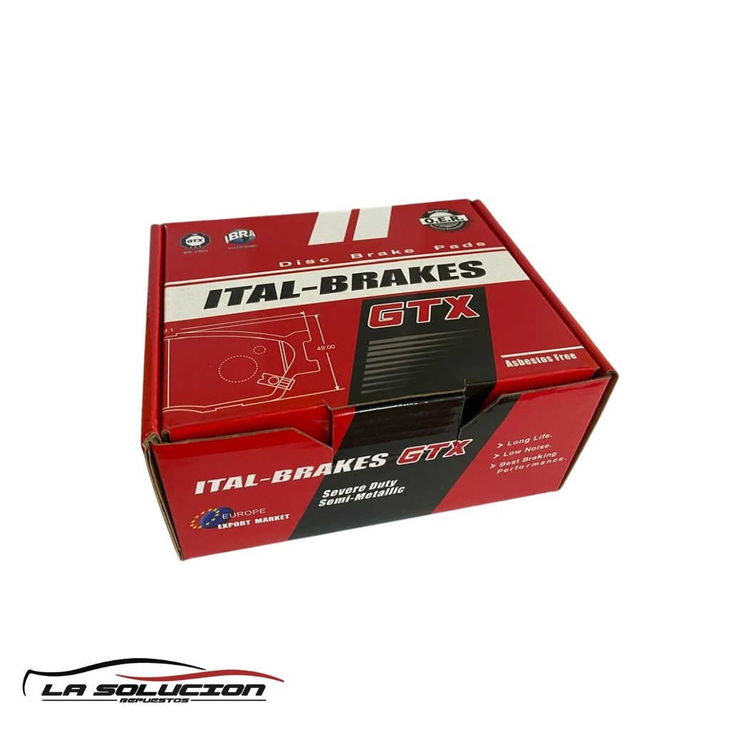 BALATAS HYUNDAI SANTA FE 2.2 06-10 | SORENTO 07-10 190MM FRENO ESTACIONAMIENTO ITAL-BRAKE GTX