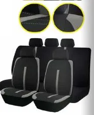 CUBRE ASIENTOS POLY NEGRO-GRIS 4MM ESPONJA 9PCS