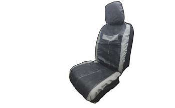CUBRE ASIENTO CUERINA NEGRO/GRIS 02