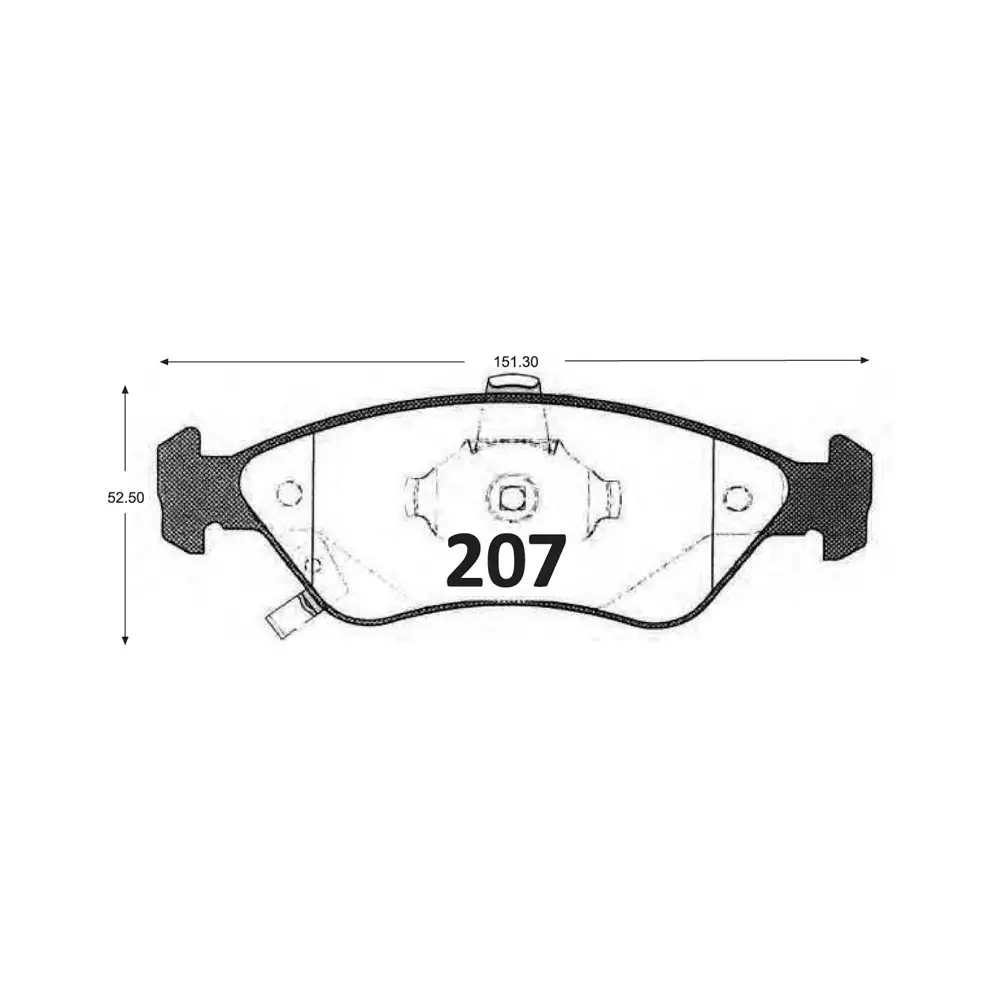PASTILLA FRENO CHEVROLET PRISMA/ONIX 17-18/ FORD FIESTA 1.3-1.6 95-08 151.3MM ITAL-BRAKE GTX