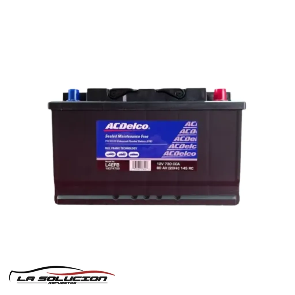 [22329] BATERIA 80 AMPERES ACDELCO 730CCA POSITIVO DERECHO 80L4 EFB 