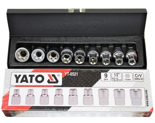 SET DADOS TORX HEMBRA 1/4 9 PIEZAS YATO