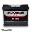 BATERIA 45 AMPERES 430CCA MOTORLIGHT + DERECHO BAJO RELIEVE