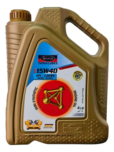 ACEITE DANA 15W40 SAE API CI4/SN 4 LITRO 