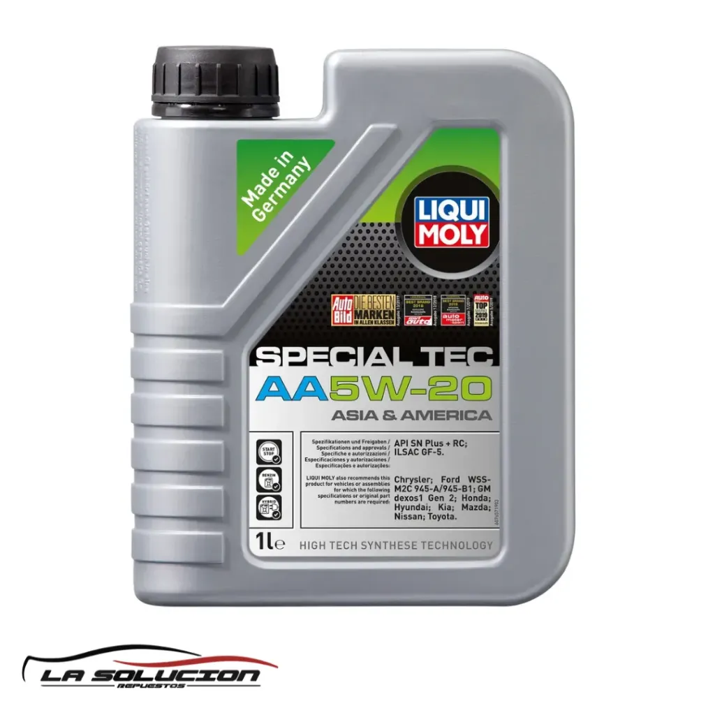 ACEITE LIQUI MOLY 5W20 SPECIAL SP TEC AA 1 LITRO