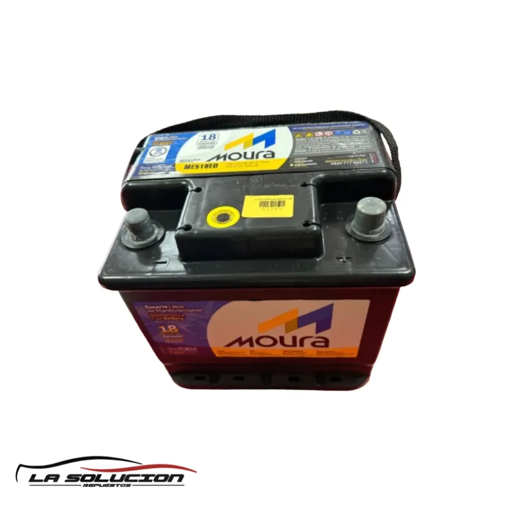 BATERIA 50 AMPERES MOURA 510 CCA CON PESTAÑA POSITIVO DERECHO