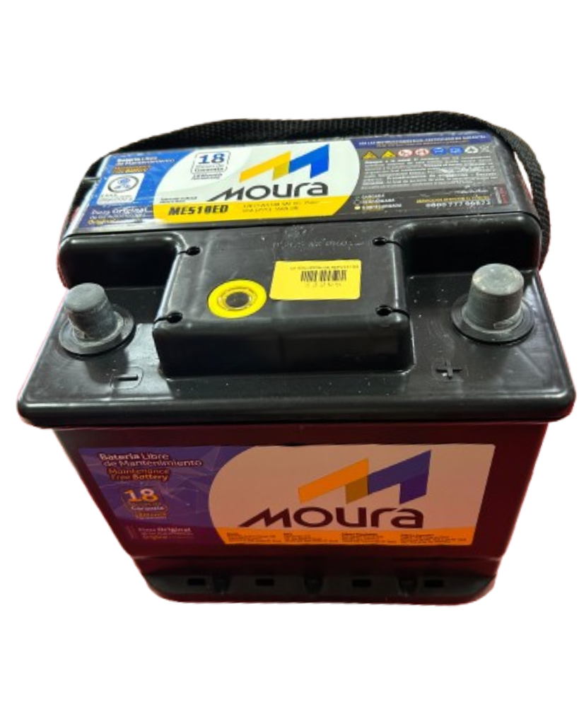 BATERIA 50 AMPERES MOURA 510 CCA CON PESTAÑA POSITIVO DERECHO