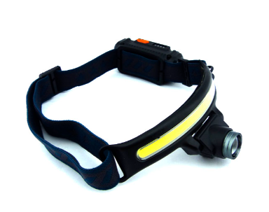 LINTERNA MINERO 1 LED CON BANDA COB FOCO CON MOVIMIENTO 