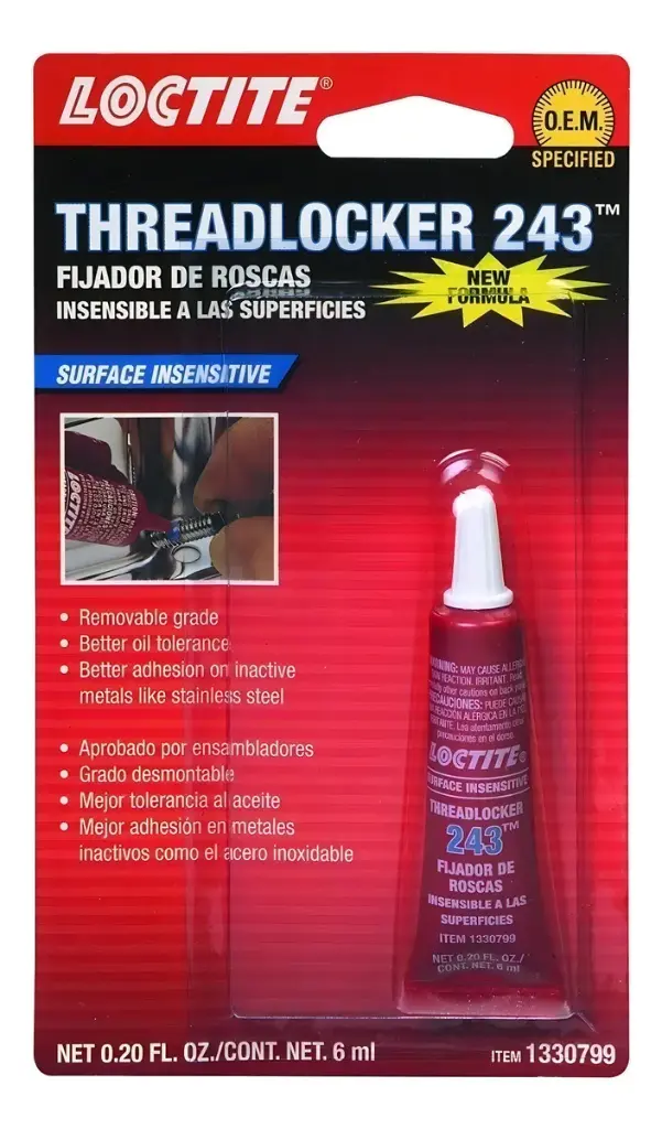 TRABAPERNOS LOCTITE TORQUE MEDIO 243 6ML