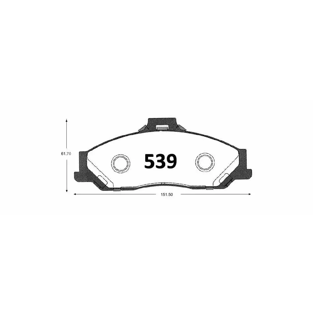 [24257] PASTILLA FRENO MAZDA BT50 / FORD RANGER 2WD 2.5 2001> 151.1MM GTX 